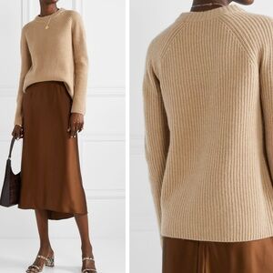 New Vince Wool Cashmere Shaker ribbed Sweater